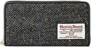 ハリスツイード] HarrisTweed 長財布 レディース メンズ 男女兼用 ラウンドファスナー 小銭入れ