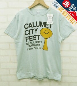 8T1189【クリックポスト対応】未使用品 WAREHOUSE 4064 CALUMET CITY FEST セコハン 半袖Tシャツ ウエアハウス 2ND-HAND