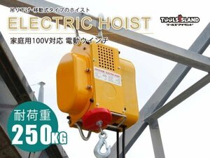 家庭用 100V(50Hz/60Hz) 電動ウインチ 能力250kg 移動式 運搬 ハイパワー リフトアップ 20256※