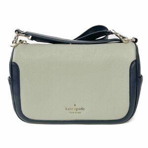 ◆◆ Kate Spade ケイトスペード 2WAY クロスボディ 斜め掛け　バッグ K6048 ミントグリーン　 x ネイビー やや傷や汚れあり