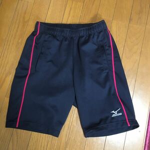 ミズノ MIZUNO パンツ M ポリエステル100% 日本製 濃い紺色 洗濯済み 送料230円