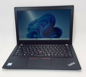 【Win11Pro】 Lenovo ThinkPad X280（20KE-SF2P00)　Corei3-8130U/メモリ８GB/SSD256GB　中古　美品 