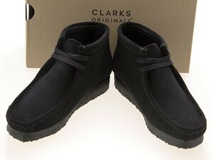 新品/CLARKS/クラークス/WMNS WALLABEE BOOT/ウィメンズ ワラビーブーツ/レディース用/BLACK SUEDE/ブラック スエード/黒/26155521/23.5cm