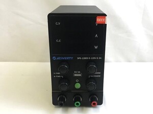 1円スタート Jesverty 直流安定化電源 0-120V 0-3A 電圧電流可変 5V/2A USB Type-A充電 4桁LEDディスプレイ SPS-12003 ブラック A10681