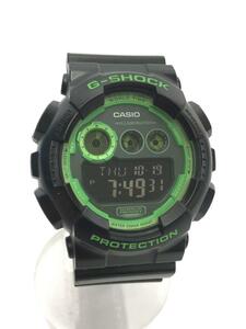 CASIO◆クォーツ腕時計・G-SHOCK/デジタル/ラバー/BLK/BLK