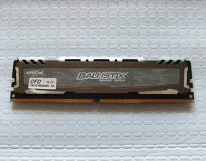 PC用メモリ BALLISTIX SPORT DDR4 D4U2400BMS-4G 2400MHz 16-16-16-39 1.2V 4GB 中古 160