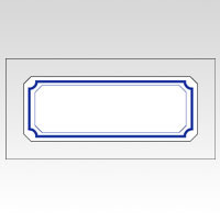 ニチバン マイタック ラベル ラミネートラベル 保護フィルム付 手書き専用 10シート 60片 18x48mm ML-204 白 青枠 上質紙 ラベ