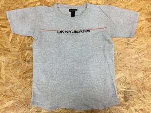 ダナキャラン DKNY Donna Karan ロゴプリント 半袖Tシャツ メンズ S ライトグレー