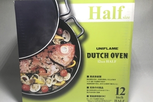 【送料無料】大阪)◆◆未使用 UNIFLAME ユニフレーム DUTCH OVEN 12inch HALF