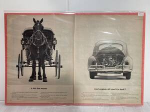 1963年12月13日号LIFE誌広告切り抜き1ページ【Volkswagen フォルクスワーゲン】アメリカ買い付け品オールドカービンテージコレクションレア