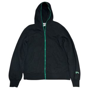 Rare 00s 90s Masterpiece フルジップパーカー Lsize マスターピース hectic ヘクティク full zip hoodie japanese label y2k 裏原 黒