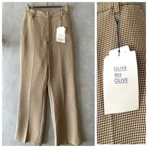 新品★olive des oliveフレアパンツ千鳥チェック ナイスクラップ秋冬