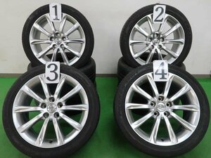 4本 トヨタ 130系 マークX 純正 18インチ 8J +45 5H PCD 114.3 ラジアル TOYO プロクセススポーツ 235/45R18 カムリ LEXUS ES GS 平面座