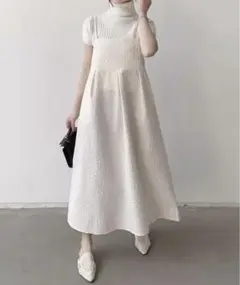 AO.2 Embossed dress/エンボスワンピース   ホワイト