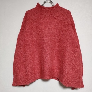 4-1121T∞45R/45rpm ツイードガンジーSWEATER シルク混 定価49500円 セーター ニット レッド フォーティーファイブアールピーエム 249008