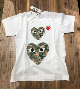 COMME des GARCONS PLAY　白Tシャツ　レディースMサイズ　AZ-245