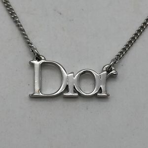 Christian Dior クリスチャン ディオール ネックレス ロゴ シルバー ファッション アクセサリー P3037