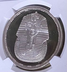 ツタンカーメン　エジプトAH1414年//1993年銀貨EGYPT5PND NGCアンティークコインモダンコイン