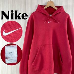 【入手困難】【メキシコ製】NIKE ナイキ トラヴィス・スコット 刺繍ロゴ センタースウッシュ 裏起毛 プルオーバー パーカー 実寸L相当 古着