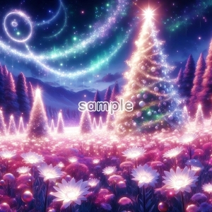 A3 350dpi クリスマスツリー 01 オリジナル絵イラスト著作権フリー画像素材 46P Christmas tree 01 Original picture image material