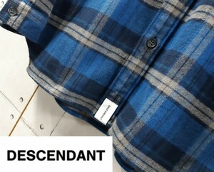 DESCENDANT ディセンダント ネルシャツ チェック シャツジャケット サイズ2