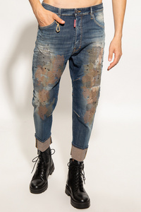 ディースクエアード　DSQUARED2　22AW combat Jean パッチワーク　デニム　48 国内正規品