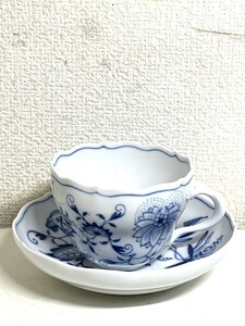 Meissen マイセン ブルーオニオン ティーカップ&ソーサー 00572 白磁器 陶磁器 アンティーク 