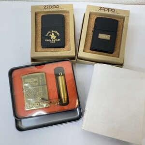 F837-K52-89▲ Zippo ジッポ オイルライター 3点セット 44 MAGNUM マグナム スミス&ウェッソン SANTA BARBARA レザー ブラック etc