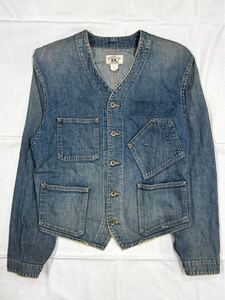 RRL Double RL RALPH LAURENDENIM JACKET ダブルアールエル ラルフローレン Vネック デニム ジャケット インディゴ Mサイズ