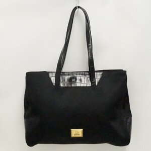 中古 モスキーノ MOSCHINO トートバッグ ショルダーバッグ ブラック 黒