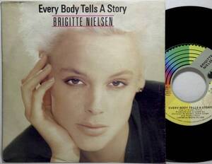 【伊7】 BRIGITTE NIELSEN ブリジットニールセン EVERY BODY TELLS A STORY / ANOTHER RESTLESS NIGHT 1987 イタリア盤 7インチ EP 45