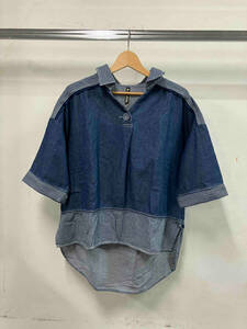 FRAPBOIS フラボア デニム ストライプ 半袖Tシャツ カットソー サイズ１ 綿100% 中国製 レディースインナー