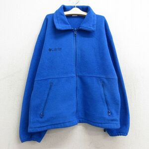 古着 コロンビア 長袖 フリース ジャケット キッズ ボーイズ 子供服 00s ワンポイントロゴ 青 ブルー 24jan09