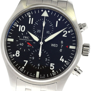 IWC SCHAFFHAUSEN IW377704 パイロットウォッチ クロノグラフ 自動巻き メンズ 良品 保証書付き_805370