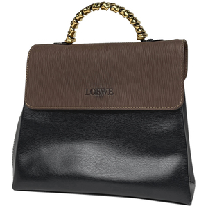 ロエベ LOEWE ベラスケス ハンドバッグ 2WAY ショルダーバッグ ハンドバッグ レザー ブラック ブラウン レディース 【中古】