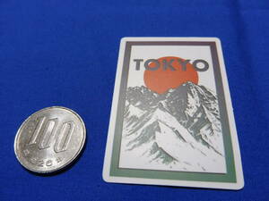 【送料63円】東京 山岳と日の丸　海外旅行ミニステッカー(TOKYO/アルプス/日の出/登山/シール/スーツケース/スマホ)