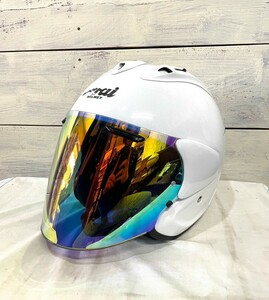 arai アライ VZ-RAM ジェットヘルメット ホワイト系 XL 61-62cm 純正ミラーシールド