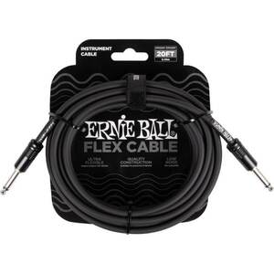 ERNIE BALL 6435 BK SS Flex cables 20ft ギターケーブル 〈アーニーボール〉