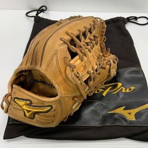 G-3844 ミズノ MIZUNO ミズノプロ 硬式 HAGA JAPAN 外野手用 グローブ グラブ 野球 中古品 袋付き