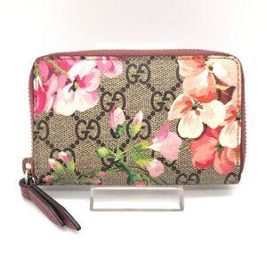 GUCCI グッチ 財布 ミニウォレット コインケース カードケース ラウンドファスナー GGスプリーム 花柄 421310 レディース