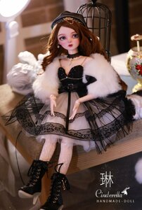 球体関節人形 ドール人形 BJD 本体 おもちゃ ウィッグ ガラス眼球 ドール服セット メイクアップ済 60cm ハンドメイド XDD34