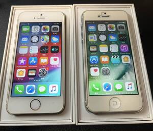 【美品】iPhone5 16GB（ホワイト）とiPhone5S 16GB（ゴールド）の2台セット（本体＋箱）2