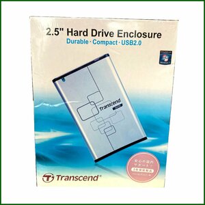 未開封●Transcend/トランセンド● ポータブルHDD StoreJet 2.5 SATA アルミケース Silver TS0GSJ25S-S