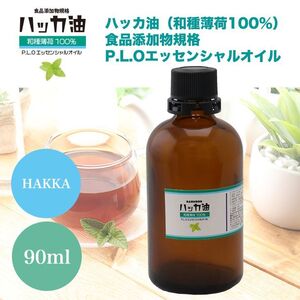 送料無料！NEW！P.L.O ハッカ油 [食品添加物規格] 90ml 高級和種薄荷 遮光瓶入り Z15