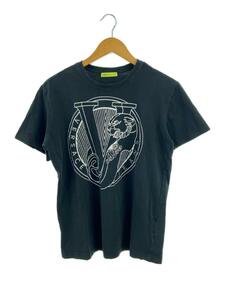 VERSACE◆Tシャツ/M/コットン/BLK/B3GB77436582//