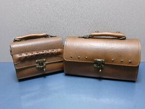 Ｃ33／【ANTIQUE original PART LEATHER アンティーク レザーハンドバック 計2点】 レディース/カバン