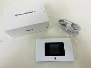 【K-28163】【1円スタート】Rakuten WiFi Pocket 2c　楽天ワイファイポケット2c ZR03M（WHITE）動作未確認 IMEI:354437752318440