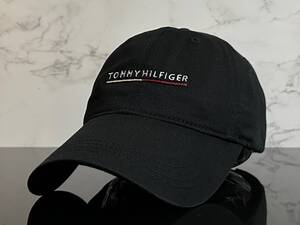 【未使用品】583KC上品★TOMMY HILFIGERトミー・ヒルフィガ－ キャップ CAP 上品で高級感のあるブラックのコットン素材《FREEサイズ》