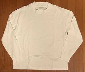 定価11,000円 美品 UNITEDARROWS / ユナイテッドアローズ モックネック ロングスリーブ 長袖 Tシャツ 白 サイズM(大き目)