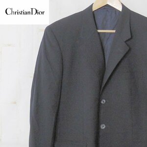 クリスチャンディオールムッシュChristian Dior■ウールテーラードジャケット シングルノーベント■95-85-170 AB-5■ネイビー ※NK3n17110